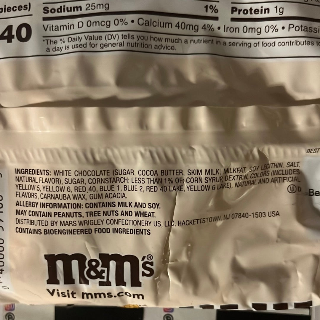 M&Ms White Chocolate Toasty Vanilla 210g