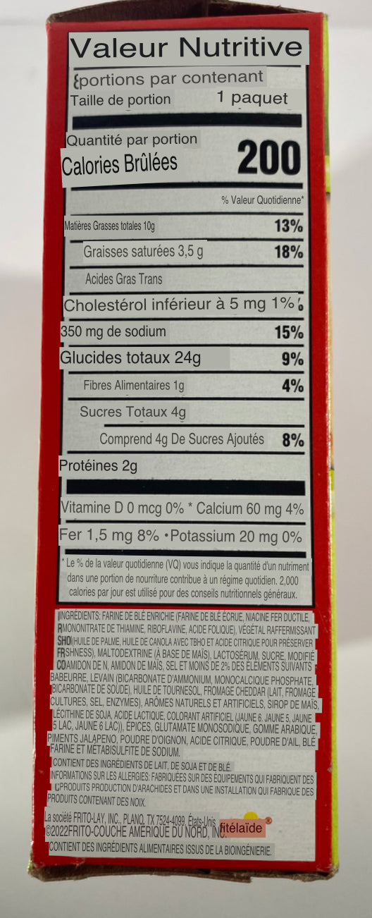 Munchies Doritos Jalapeño Cheddar Crackers and Cheese 8pk
