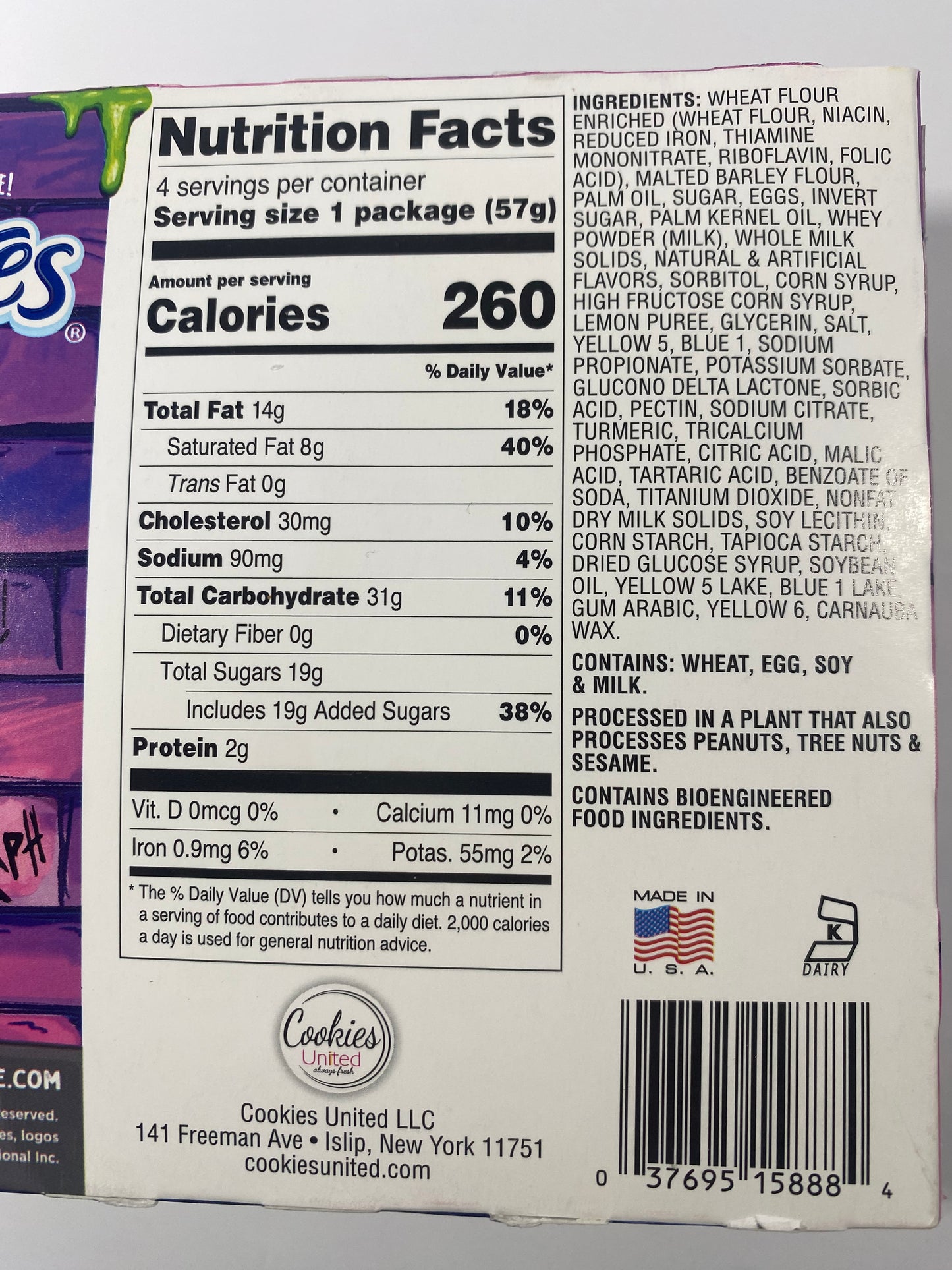 TMNT Cakebites Half Shell Lemonade 4 Grab n Go Packs