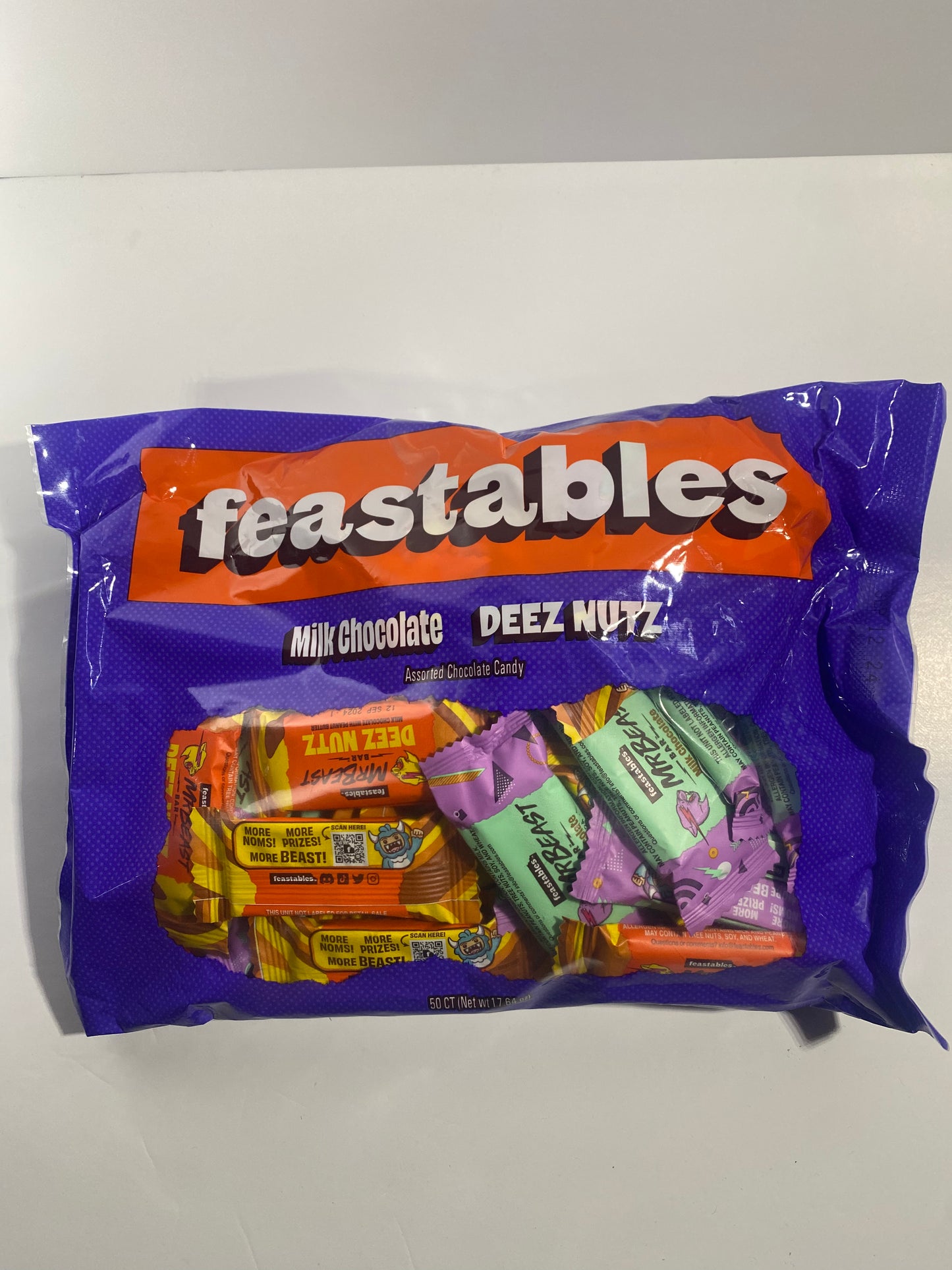Feastables Mr Beast Deez Nuts / Milk Chocolate Mixed small Bar 50 Count