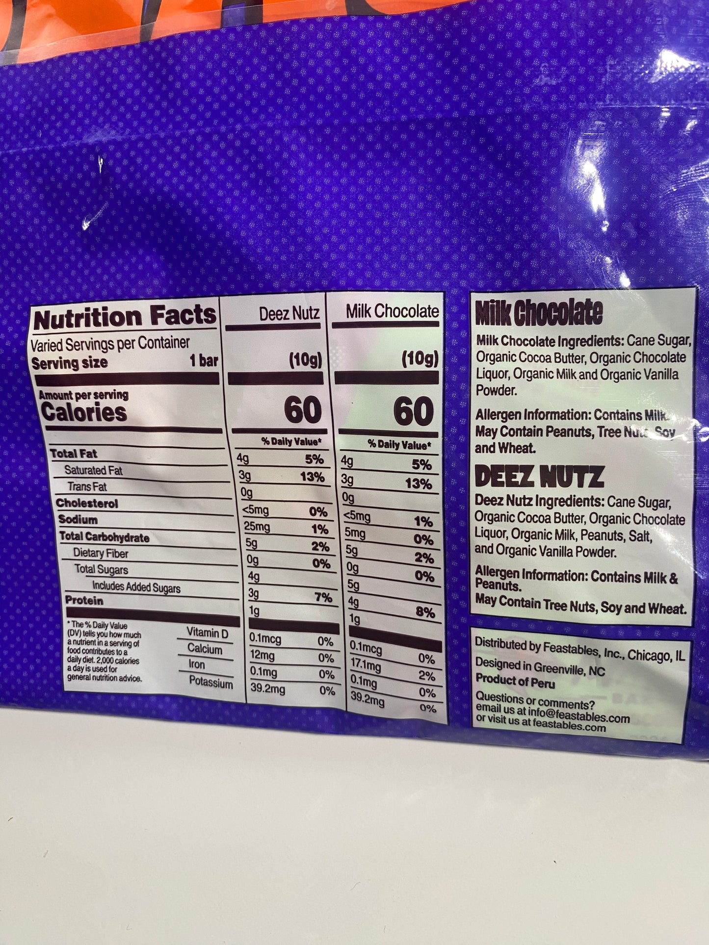 Feastables Mr Beast Deez Nuts / Milk Chocolate Mixed small Bar 50 Count