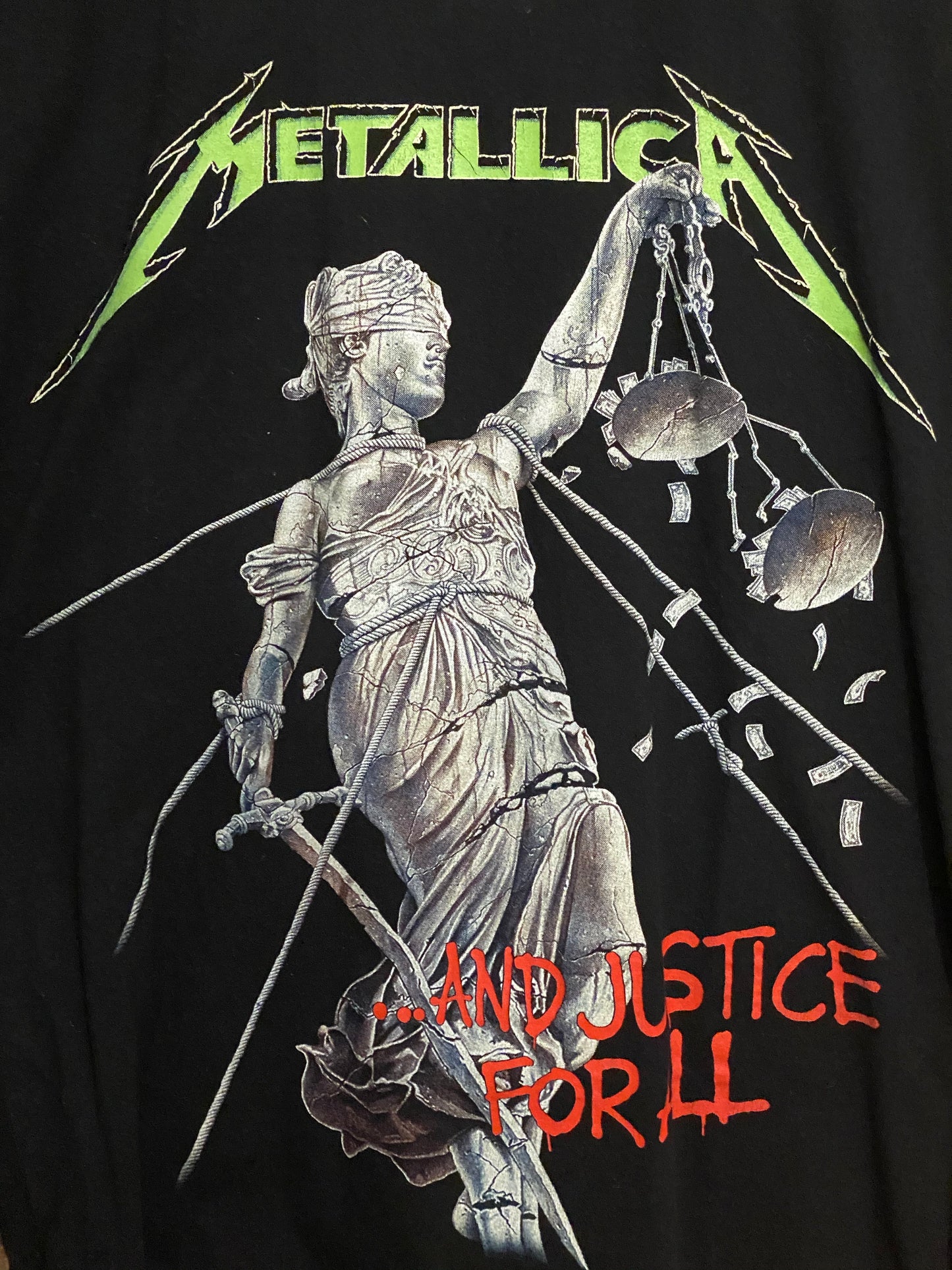 Metallica And Justice For All Reprint Sized Medium