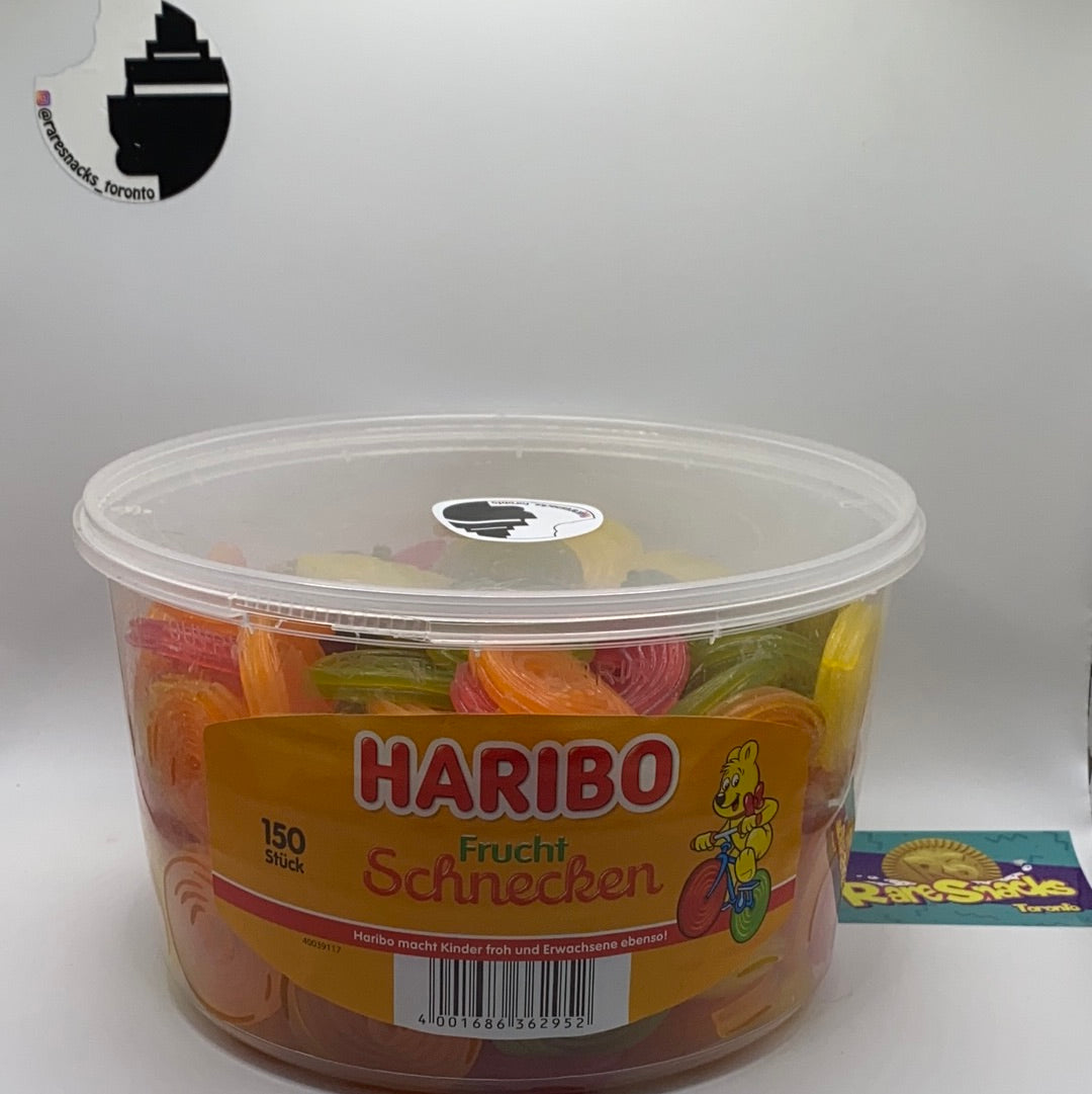 Haribo Frucht Schnecken Tub 150pc 1200g