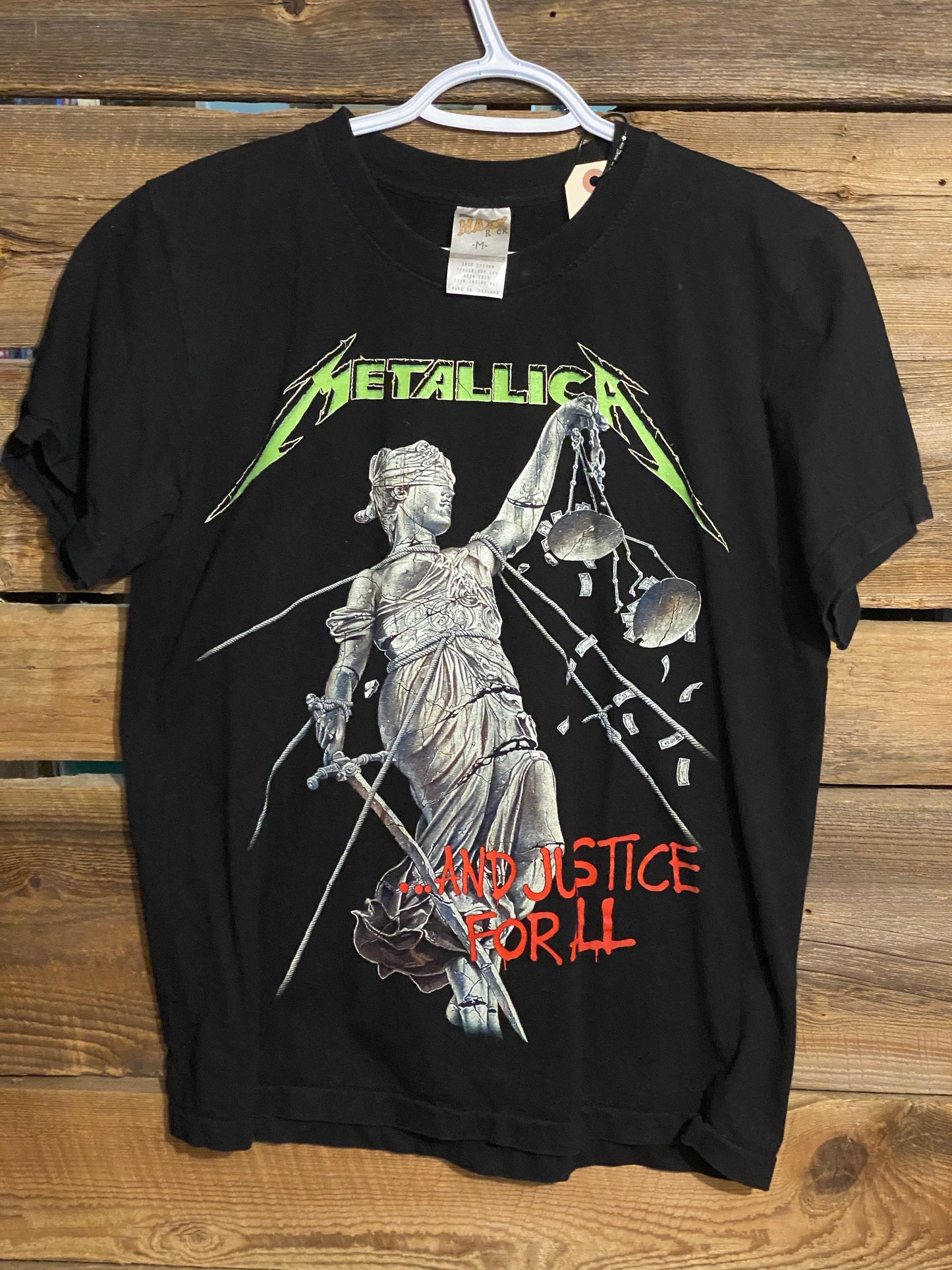 Metallica And Justice For All Reprint Sized Medium