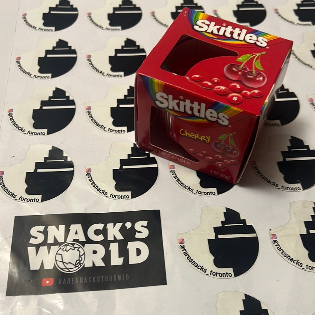 Skittles scented cherry candle