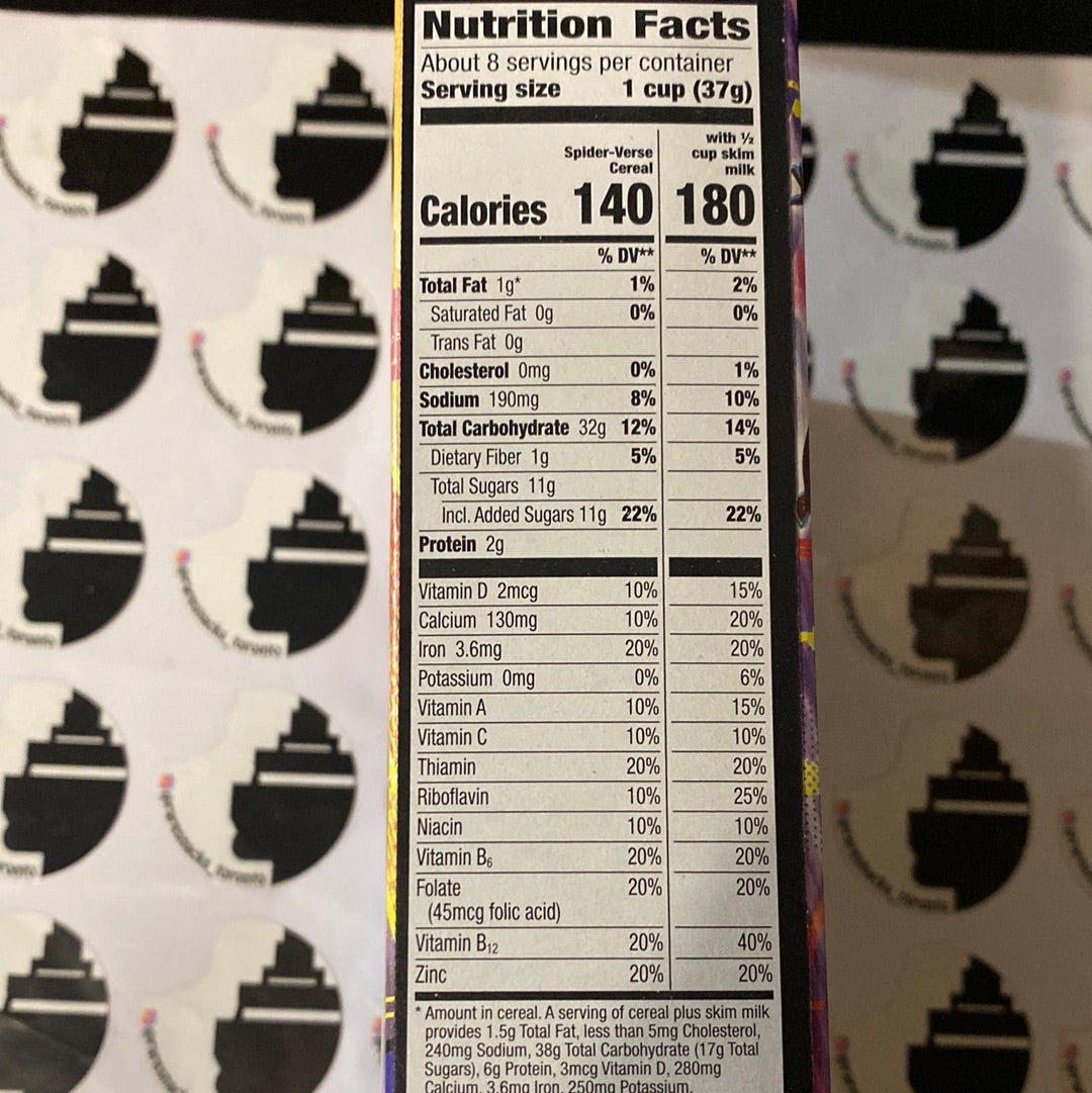 Spider-Man across the spider-verse cereal 317g