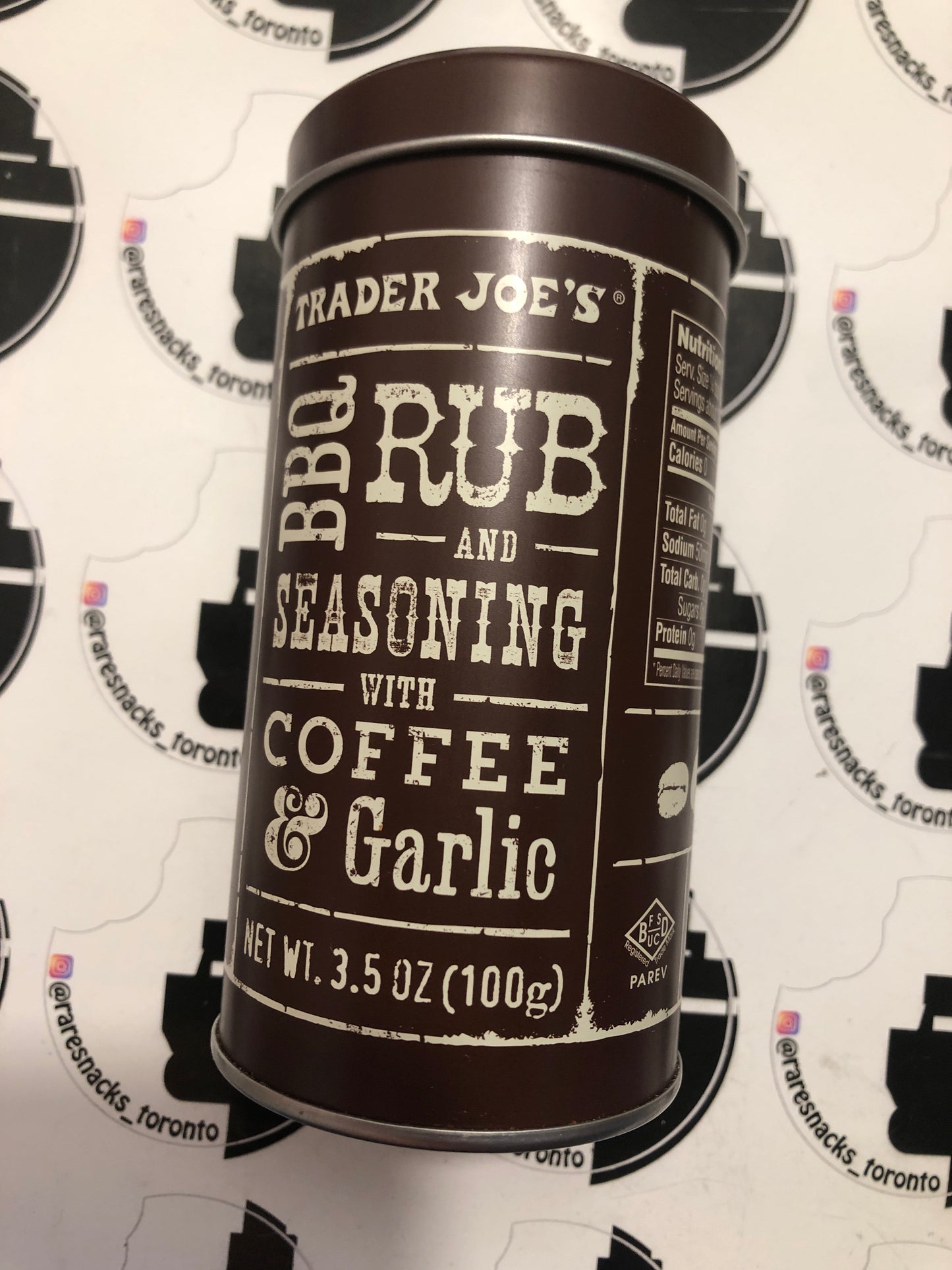 Trader Joes BBQ rub and seasoning with coffee and garlic