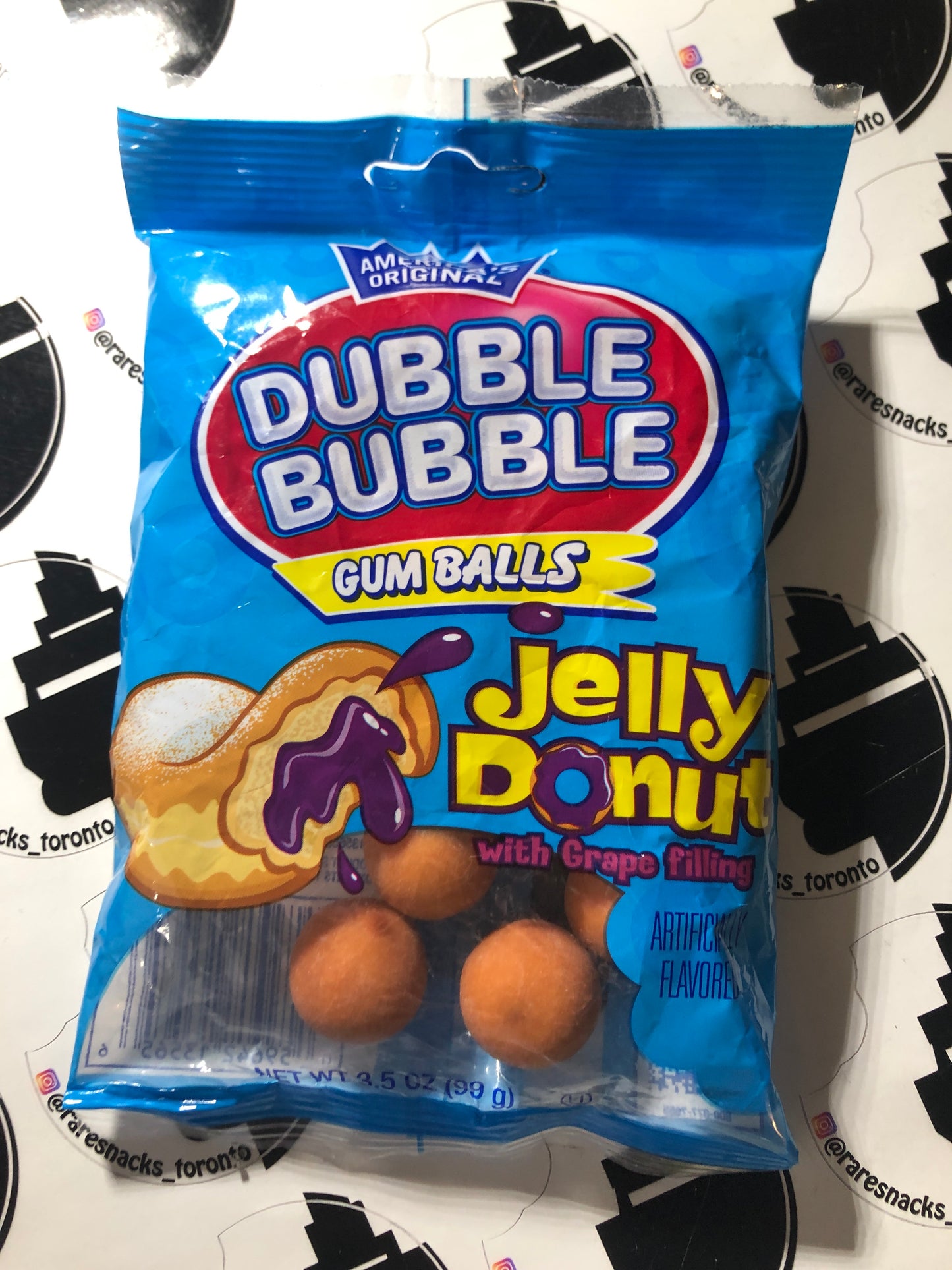 Dubble Bubble Jelly Donut With Grape Filling