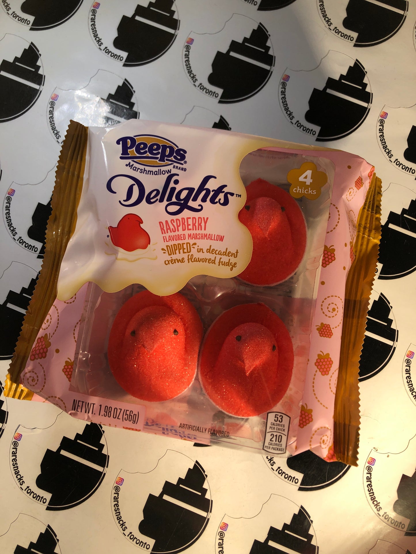 Peeps Delights Raspberry dipped in fudge