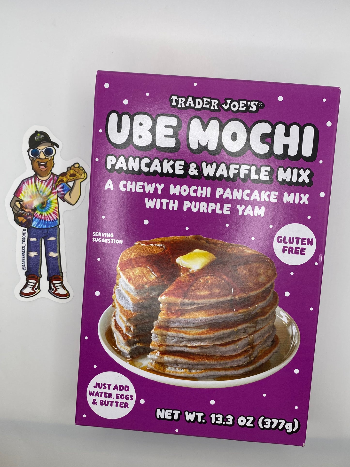 Trader Joes Ube Mochi Pancake and waffle mix