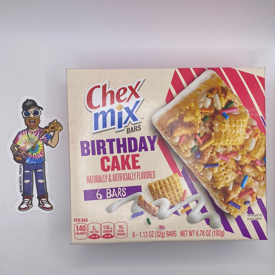 Chex Mix Bars Birthday Cake 6pk