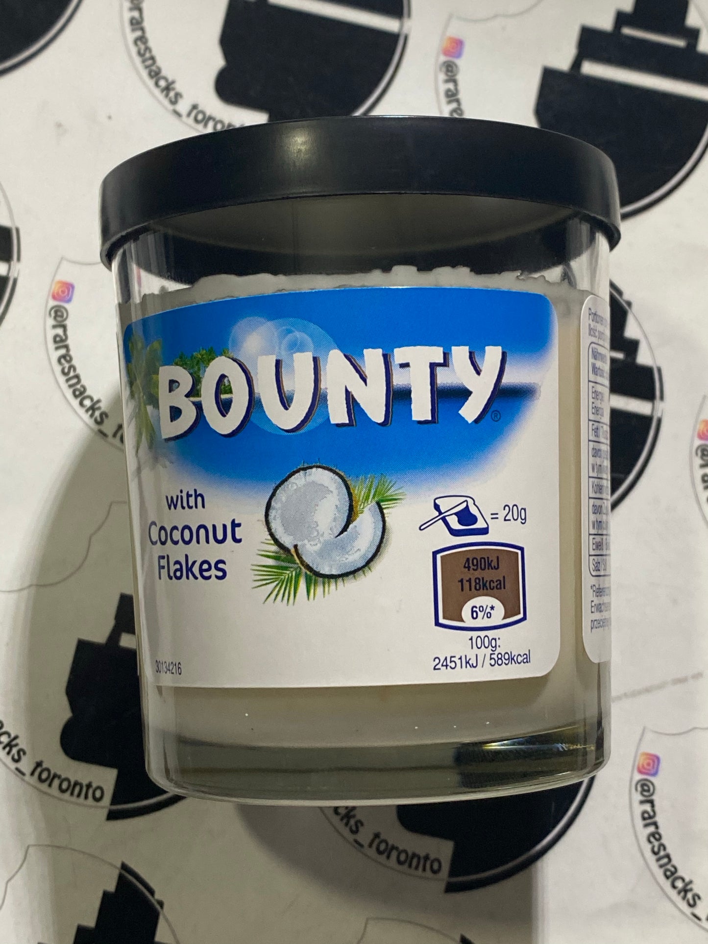 Bounty bar Spread with coconut flakes