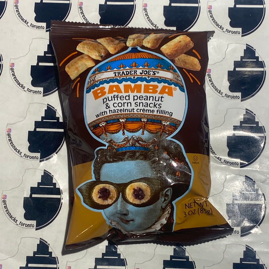 Trader Joes Bamba Puffed Peanut and Corn with Hazlenut Creme 3oz