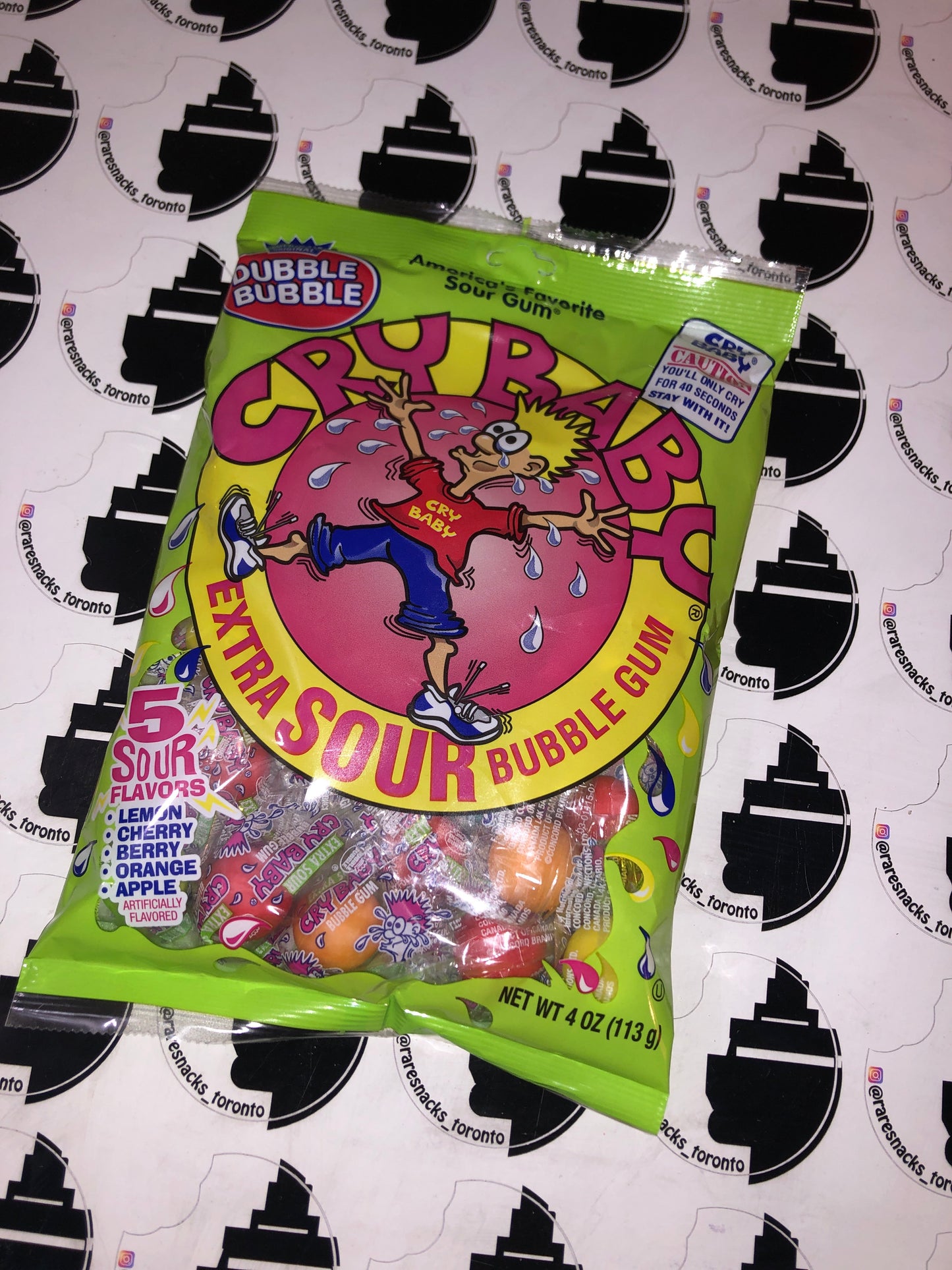Double Bubble Crybaby extra sour Bubble gum 113g