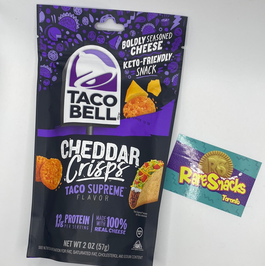 Taco Bell Cheddar Crisps Taco Supreme Flavour 57g