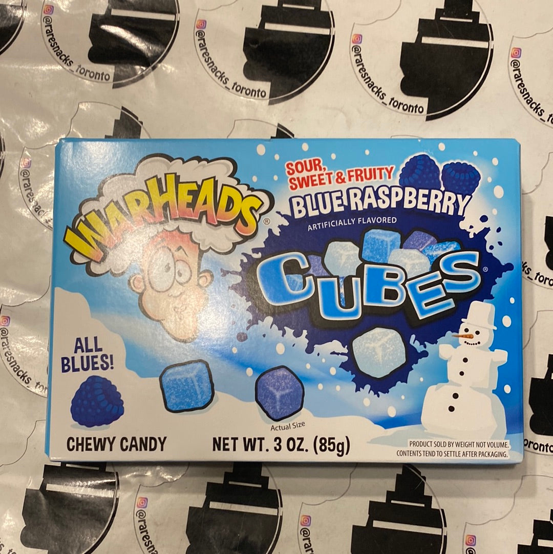 Warheads Blue Raspberry  Cubes 85g