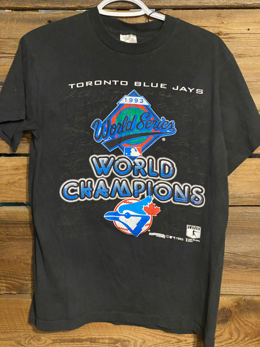 Toronto Blue Jays 1993 World Series Signatures Shirt Medium