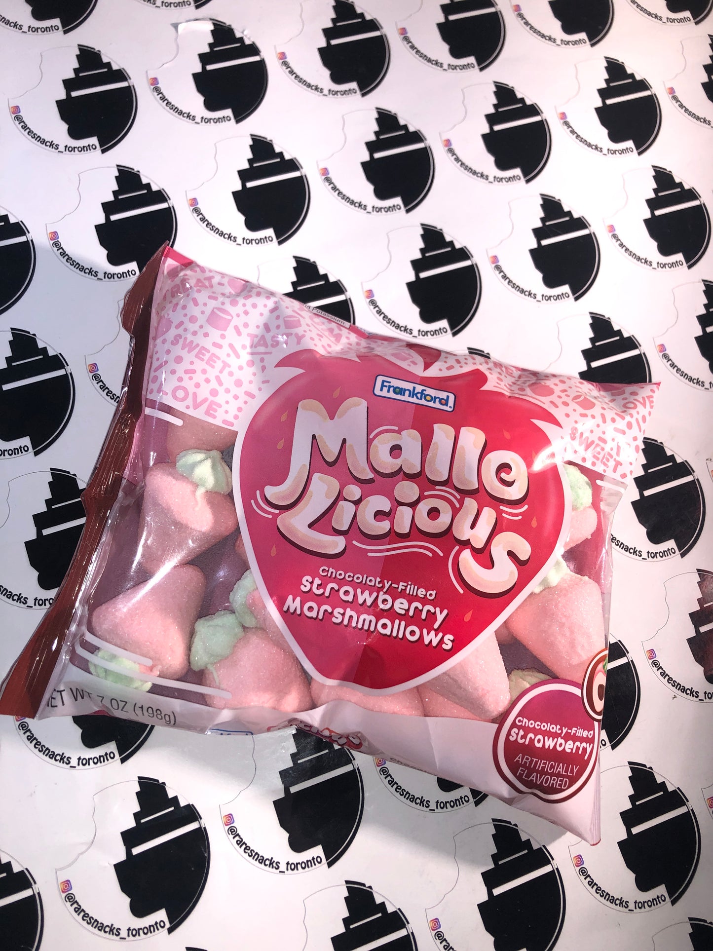 Mallolicious chocolately filled strawberry marshmallows