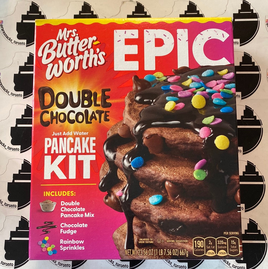 Mrs Butterworths Epic Double Chocolate Pancake Kit 667g