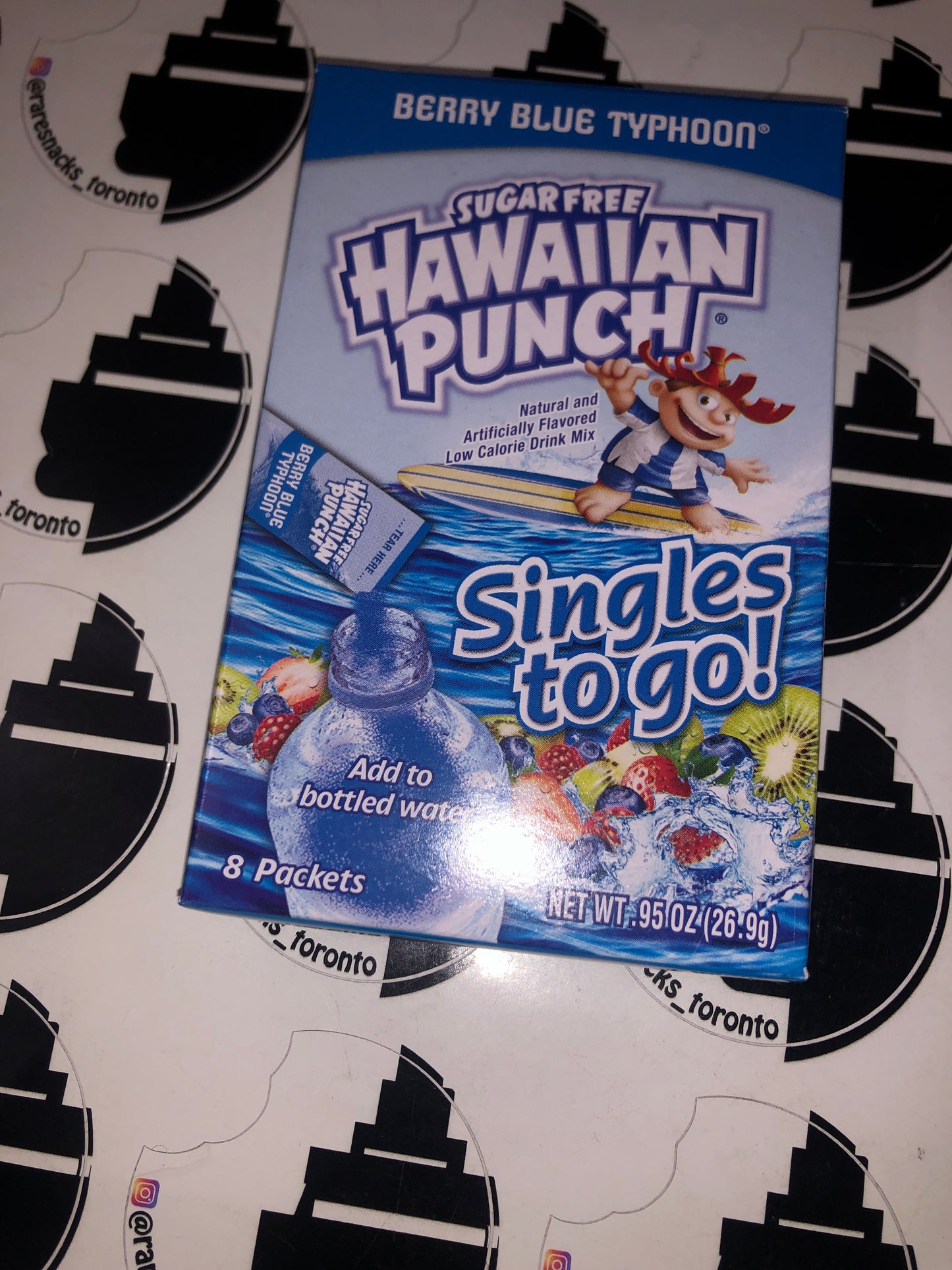 Hawaiian Punch Berry Blue Typhoon sugar free singles to go