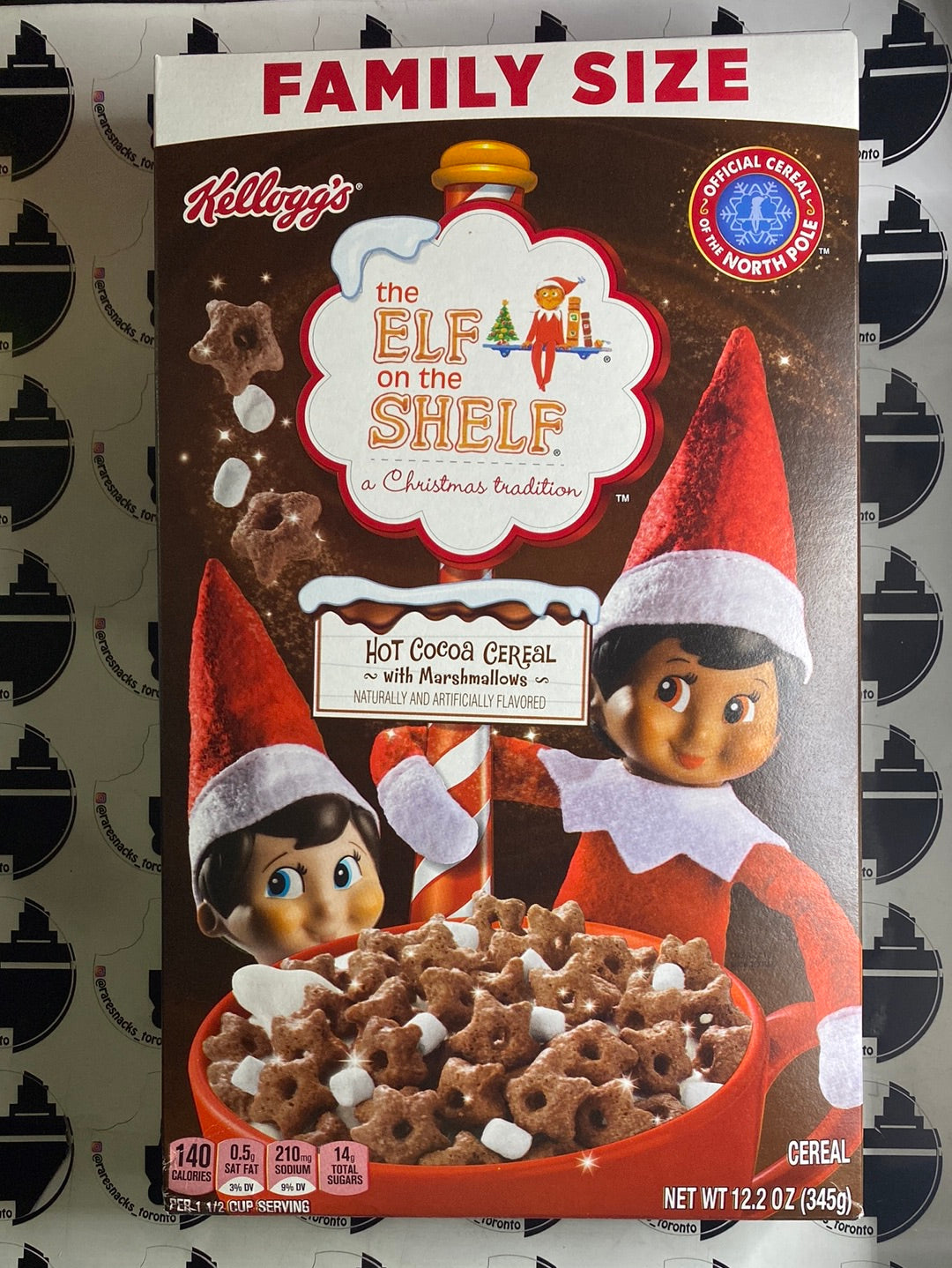 Elf on the Shelf Hot Cocoa with Marshmallows Cereal Family Size 12.2oz