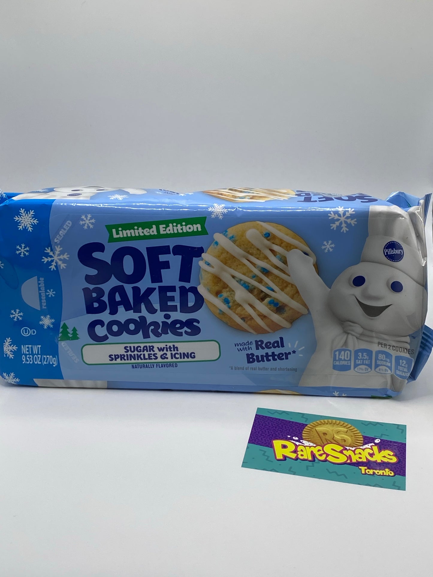 Pillsbury soft baked sugar cookies with sprinkles and icing