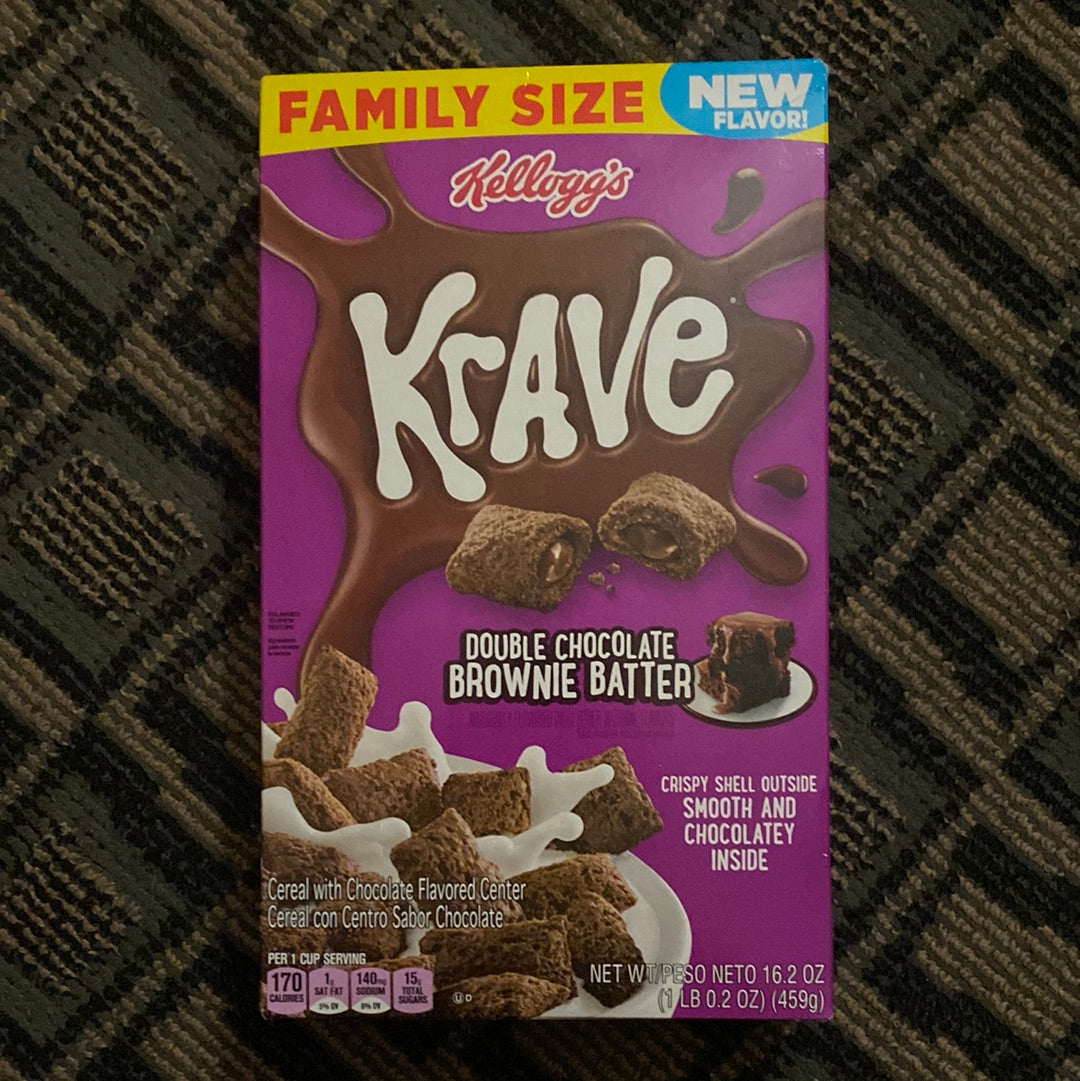 Krave Double Chocolate Brownie Cereal Family Size