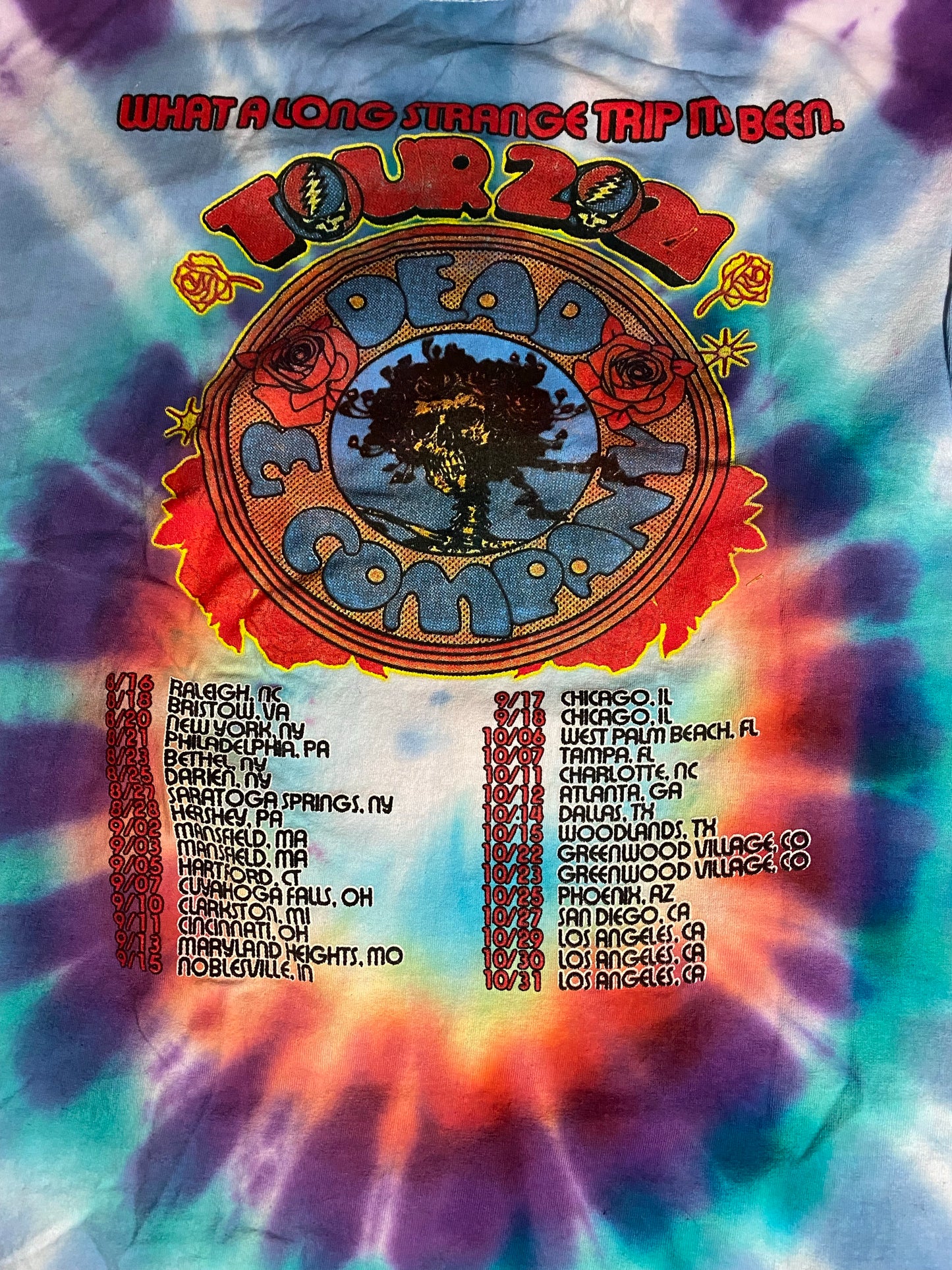 Dead and Company Tour 2021 Tie Dye Sized XL