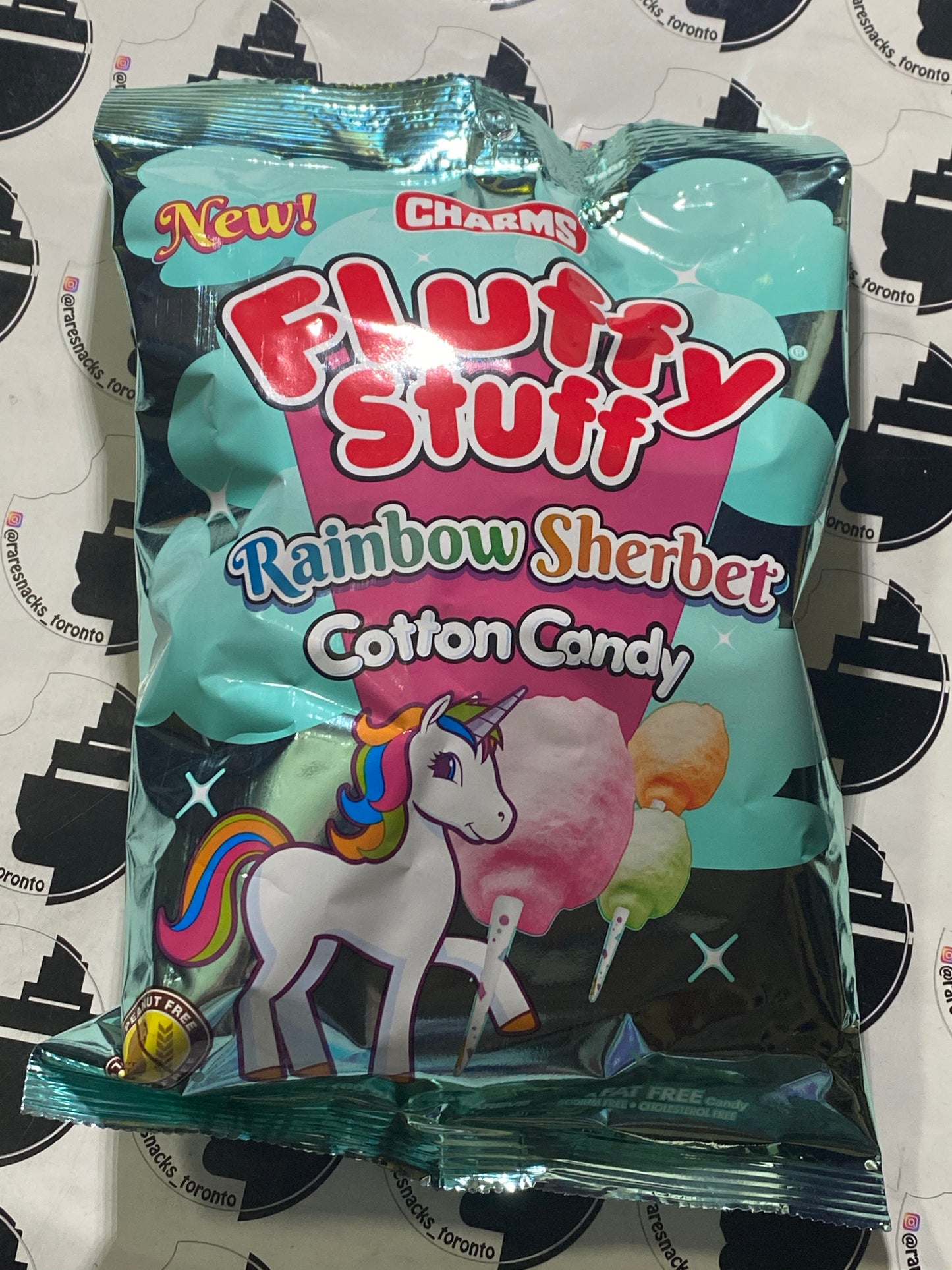 Charms Fluffy Stuff Rainbow Sherbet Cotton Candy 60g