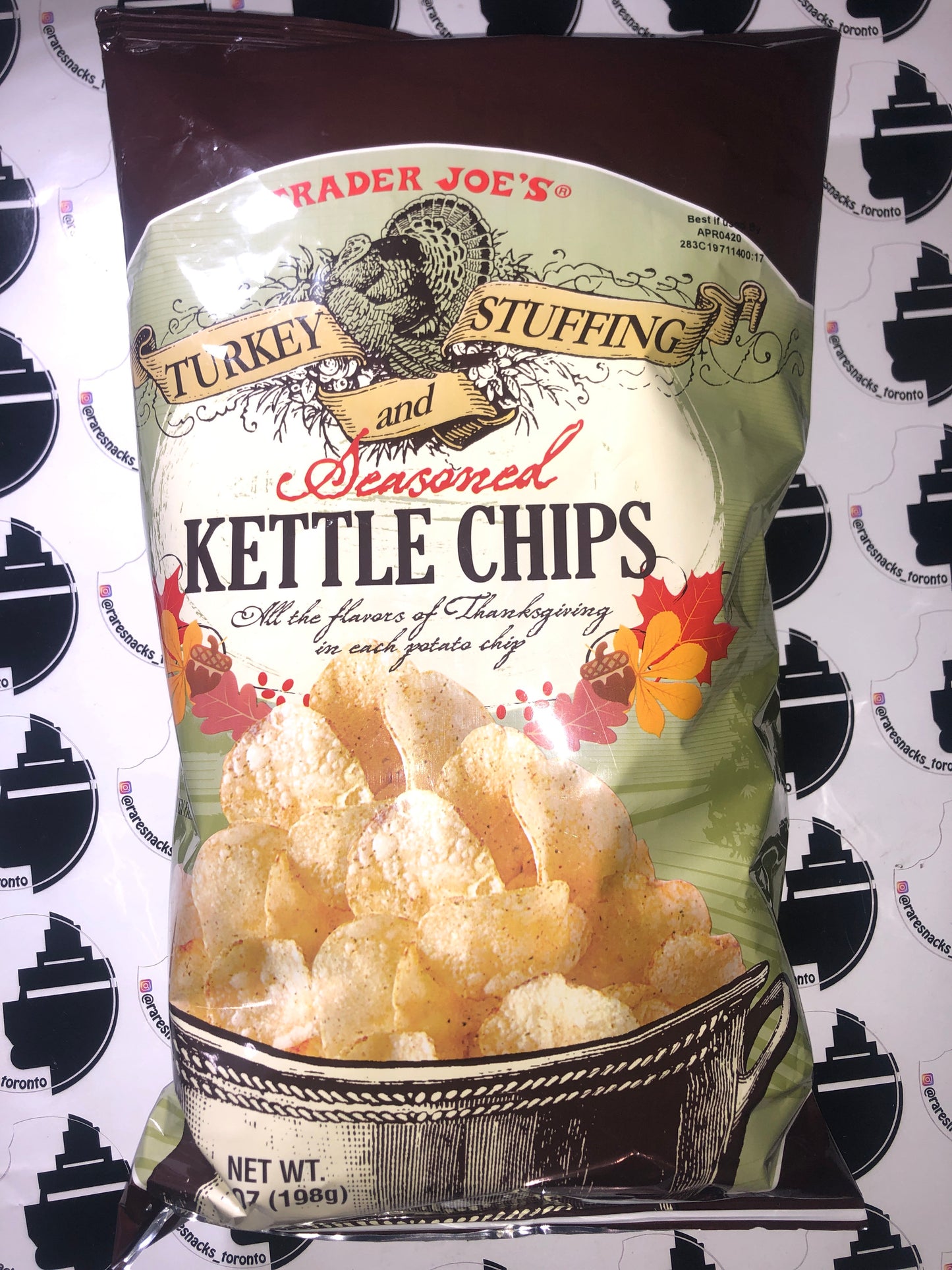 Trader Joe’s Turkey Stuffing and Seasoned Kettle Chips