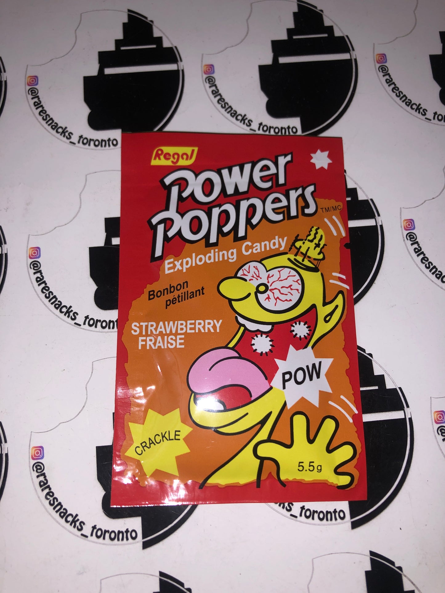 Power Poppers Exploding Candy Strawberry 5.5g